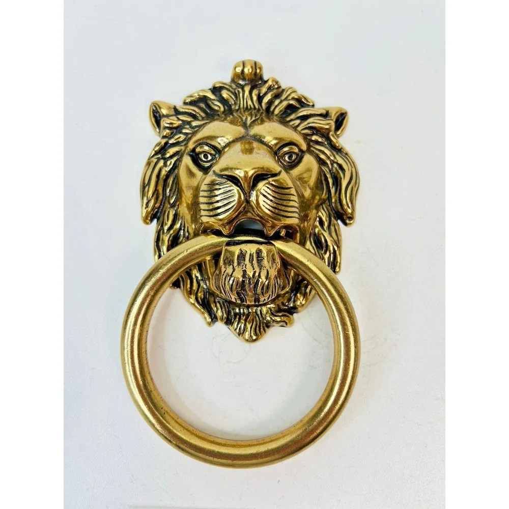 Brass Lion Door‎ Knocker Handle Pull Home Decor